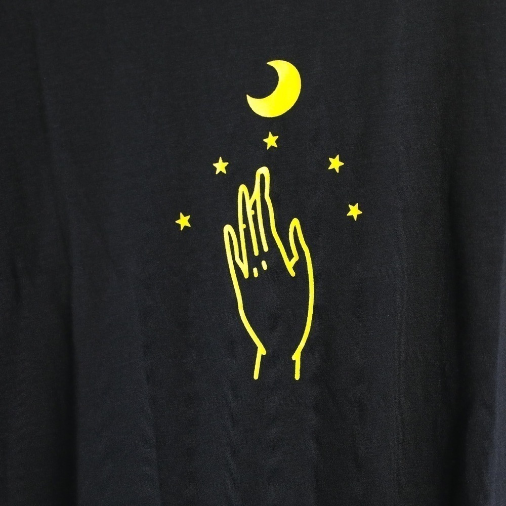 Brand new Moon Hand black t-shirt celestial witchcore astrology L Shein NWOT - Picture 2 of 5